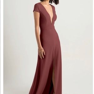 Jenny Yoo Cara bridesmaid dress in Cinnamon Rose